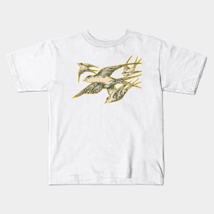 Yellow Aero Sparrows Kids T-Shirt